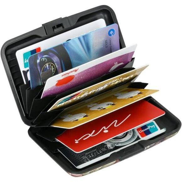 RFID Aluminum Wallet Credit Card Holder Metal Case for Men Women Travel - Picture 6 of 8